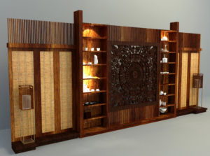 Decorative Wooden Wall Panel 3D Model