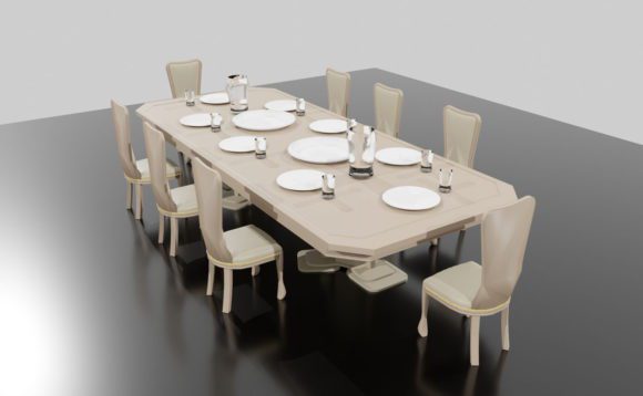 Dining Table and Chair Set 3D Model