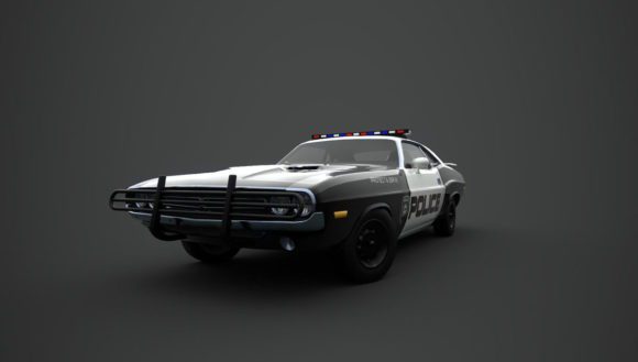 Dodge Challenger Police Car 3D Model