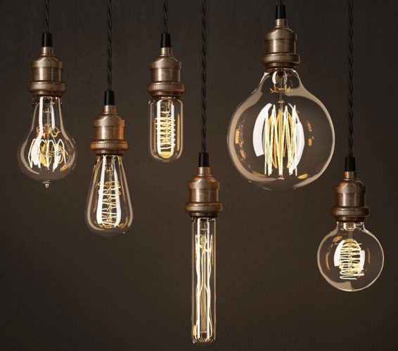 Edison Style Lamps 3D Model