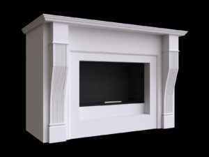 Elegant Shape Fireplace 3D Model