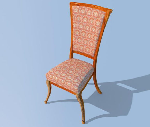 Ethnic Wooden Chair 3D Model