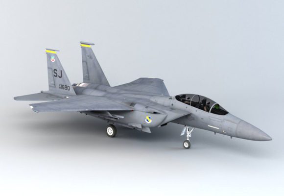 F-15E Strike Eagle Aircraft 3D Model