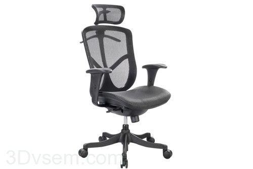 Fabric Office Chair 3D Model
