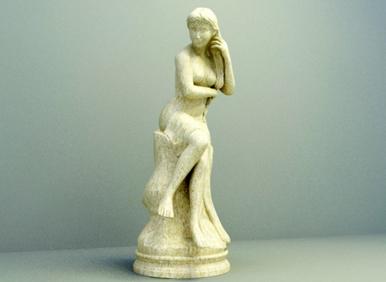 Female Sculpture Decoration 3d Model Sculptures