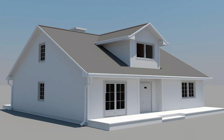 Free 3D Basic House 3D Model