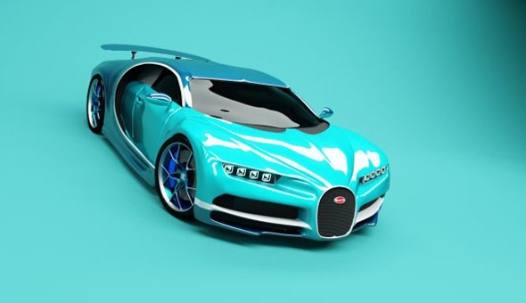 Free 3D Bugatti Chiron Car Model