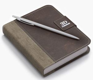 Free 3D Leather Notepad And Pen