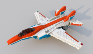 Free 3D Lego Plane Model
