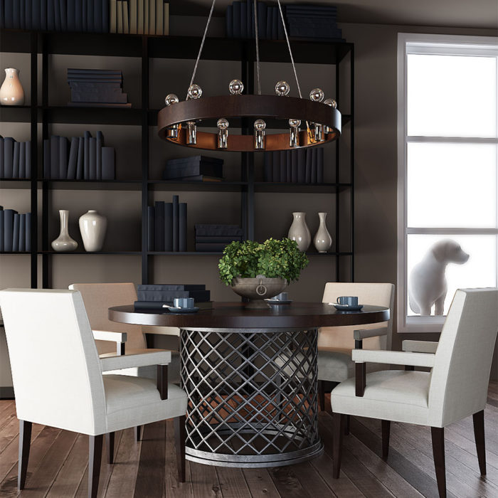 Free 3D Living Room Table Scene