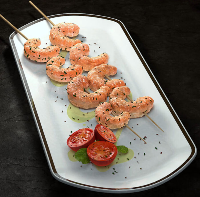 Free 3D Sushi on Plate Model