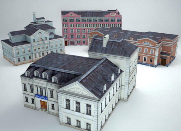 Free 3D Town Buildings Pack