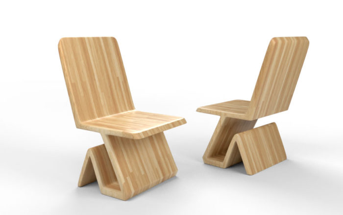 Free 3D Wooden Chair Design