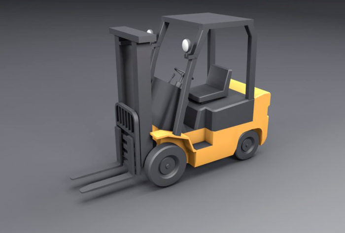 Free 3D low Poly Forklift Model