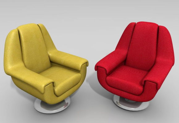 Free Leather 3D Armchair Model