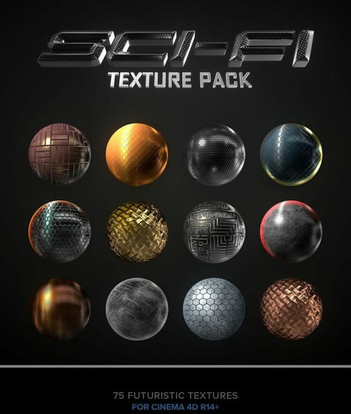 Free Sci-Fi Texture Pack For Cinema 4D