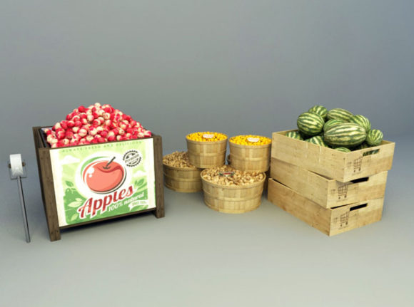 Fruit Market Display 3D Model