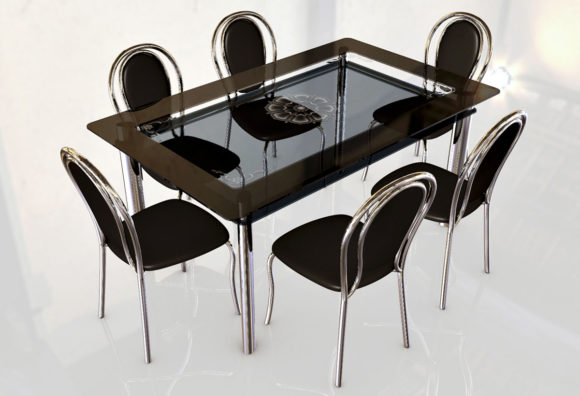 Glass Table Free 3D Model