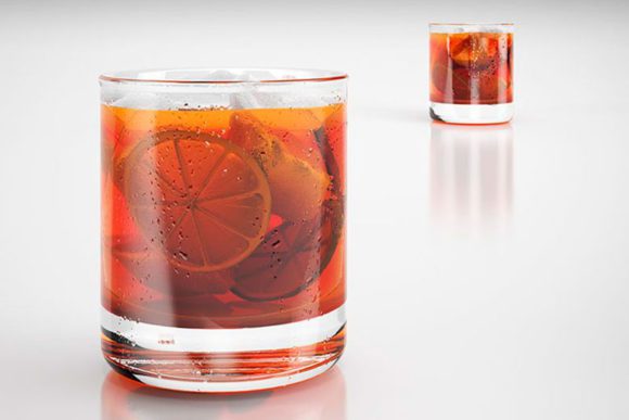 Glass of Drink With Orange 3D Model