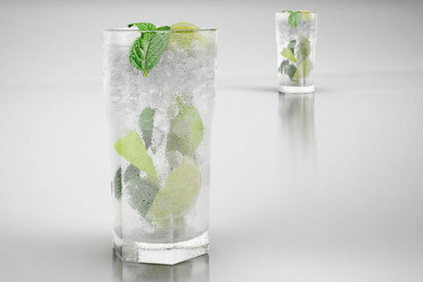 Glass of Mojito With Ice 3D Model Free C4D Models