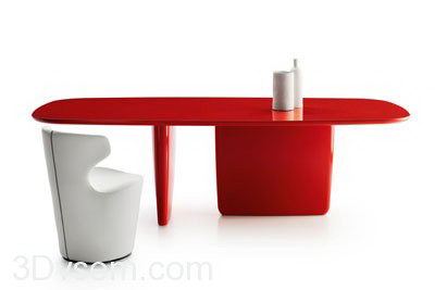 Glossy Work Table 3D Model