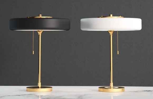 Golden Table Lamp 3D Model