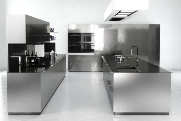 Hi-Tech Kitchen Design 3D Model