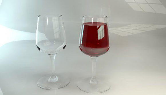 High Detailed Wine Glass 3D Model