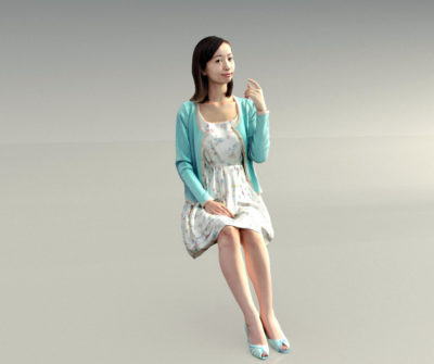 Japanese Woman 3D Model - Free C4D Models