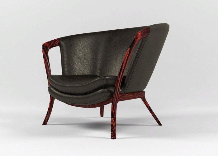 Luxury Leather Armchair 3D Model
