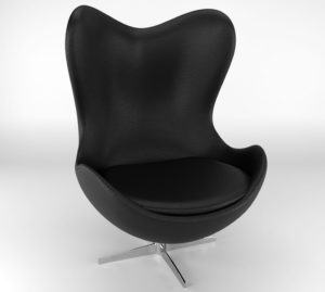 Leather Egg Chair 3D Model