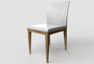 Leather and Wood Chair 3D Model