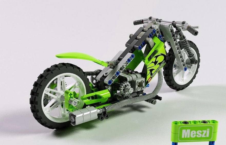 Lego Motocycle 3D Model