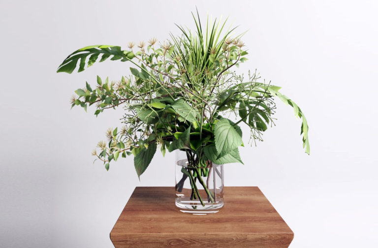 Low Poly Glass Vase 3D Model House Plants