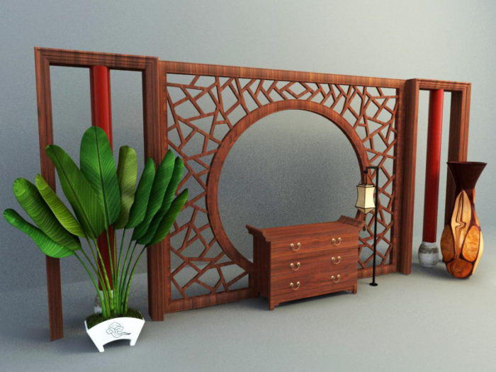  Wooden Wall Panel 3D Model