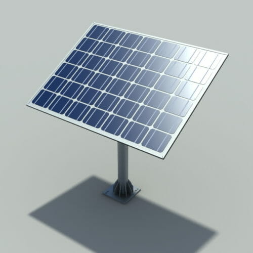 Lowpoly Solar Panel Cell 3D Model