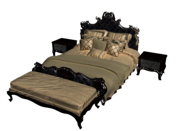  Luxury Bed Set 3D Model