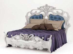Luxury Double Bed 3D Model