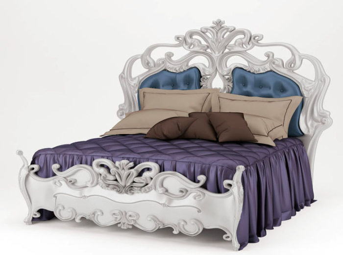  Luxury Double Bed 3D Model