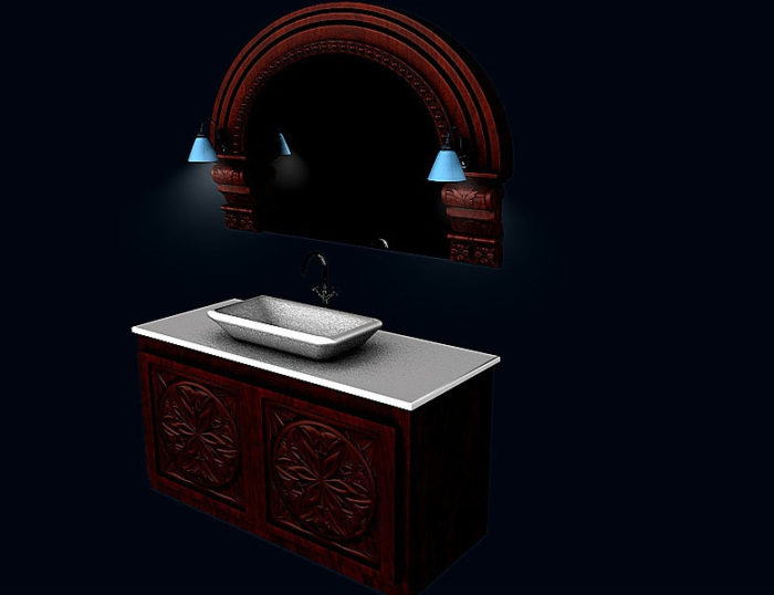 Luxury Hotel Bathroom 3D Model