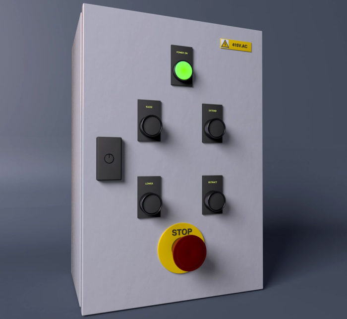 Machine Control Panel 3D Model