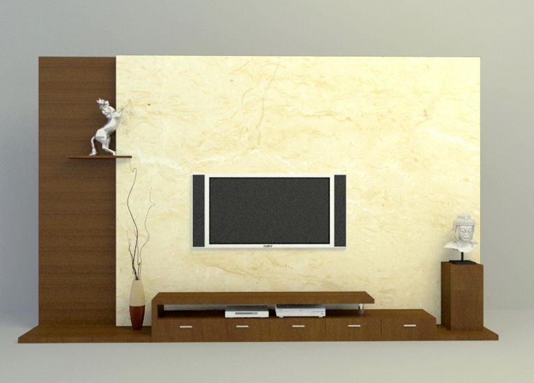 Marble 3d Tv And Wall Panel Free C4d Models