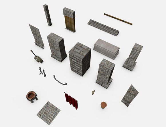 Medieval Dungeon Pack Free 3D Model