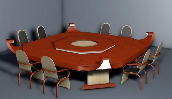 Meeting Table 3D Model