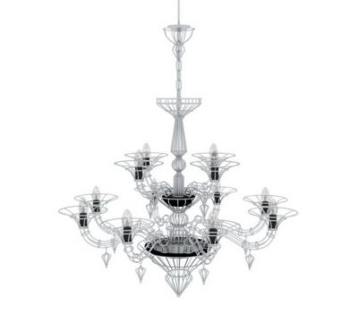 Metallic Design Chandelier 3D Model Ceiling Lights, Chandelier