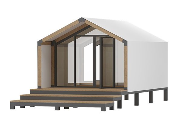 Modern Barn Tent Free 3D Model