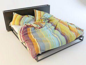 Modern Design Double Bed 3D Model