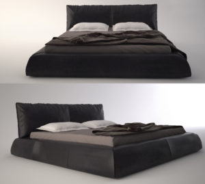 Modern Double Bed 3D Model