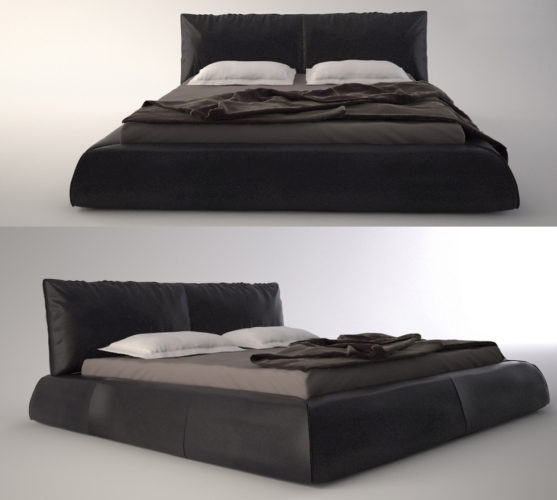  Modern Double Bed 3D Model