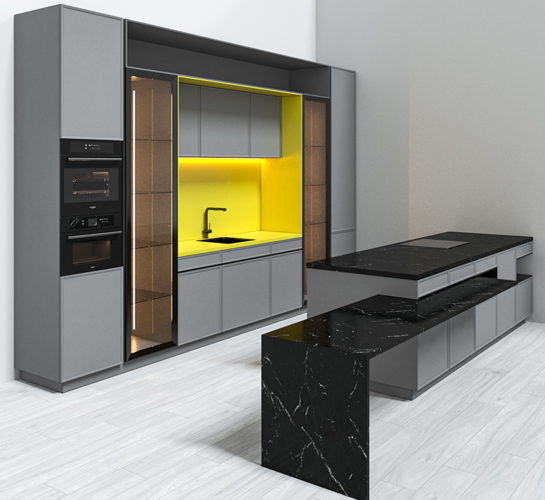 Modern Kitchen Design Free 3D Model